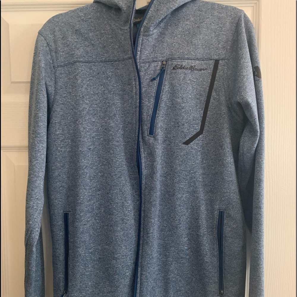 Blue Eddie Bauer zip up jacket dri fit